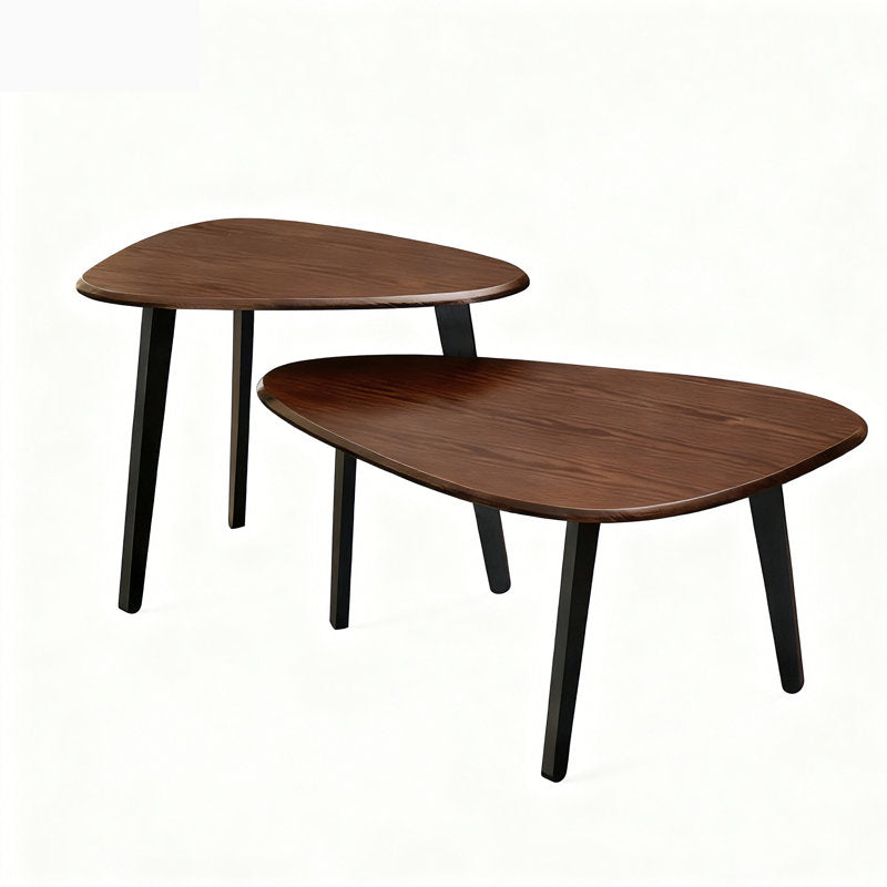 Apex - 2-Piece Nesting Coffee Table Set Mid-Century Wood Veneer