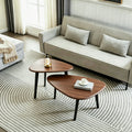 Apex - 2-Piece Nesting Coffee Table Set Mid-Century Wood Veneer