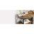 Luna - Industrial Half Moon End Table Wood & Metal for Living Room