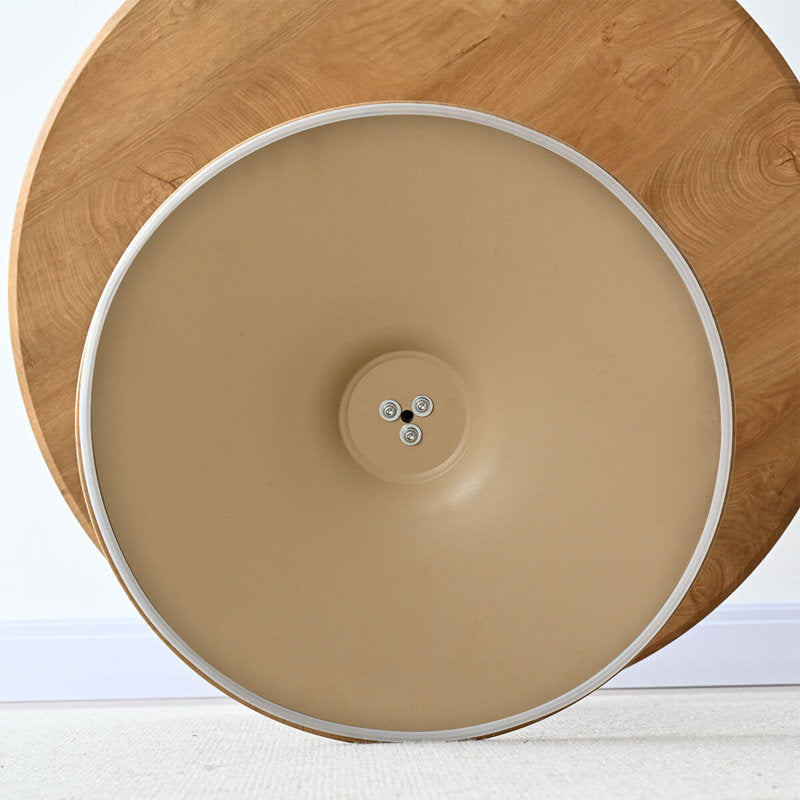 Aurelia - Round Pedestal Dining Table Modern Wood Grain for 4 People