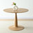 Aurelia - Round Pedestal Dining Table Modern Wood Grain for 4 People