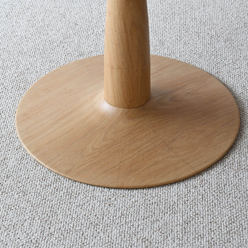 Aurelia - Round Pedestal Dining Table Modern Wood Grain for 4 People