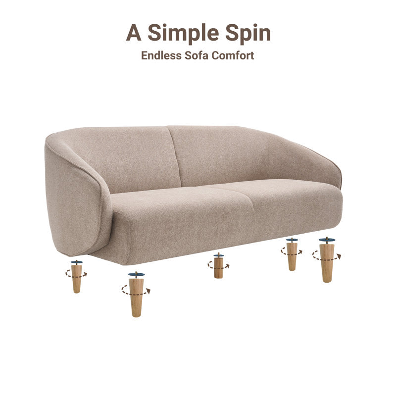 Aurelia 3-Piece Modern Chenille Living Room Set - Sofa & Accent Chair