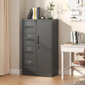 Titan - 4-Drawer Metal Vertical Filing Cabinet with Lock for Home Office