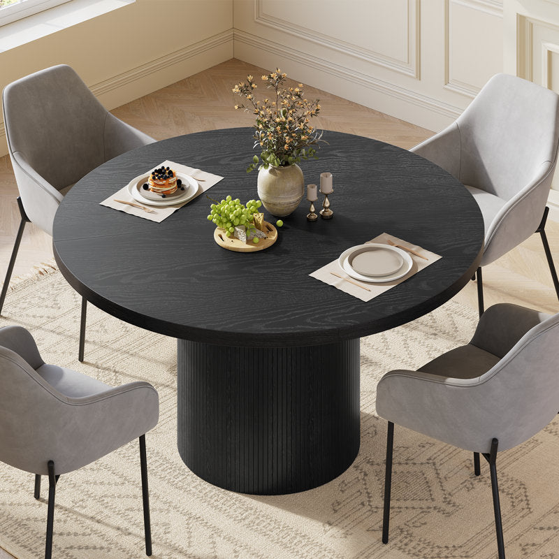 Aurelia - 47" Round Dining Table Mid-Century Wood Base Kitchen Table