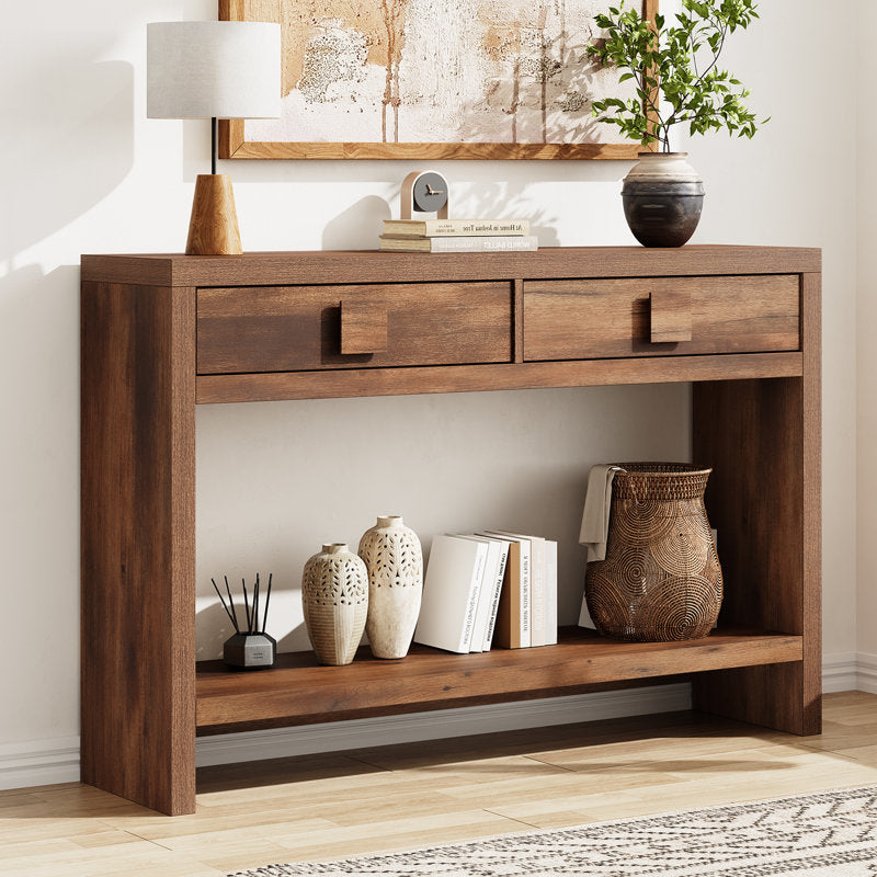 Oakridge - Farmhouse Wood Console Table for Entryway & Living Room