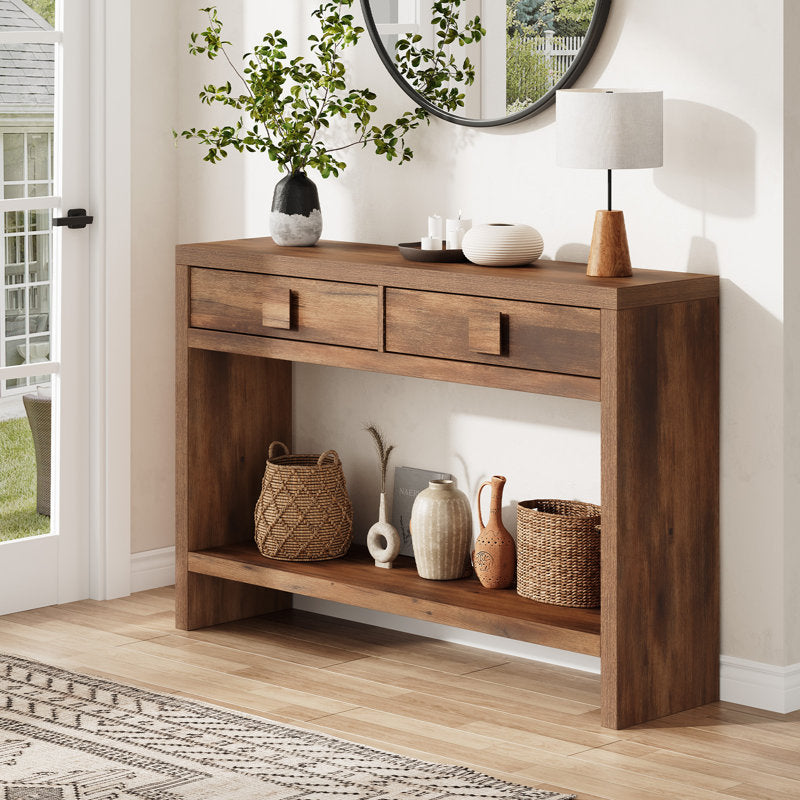Oakridge - Farmhouse Wood Console Table for Entryway & Living Room