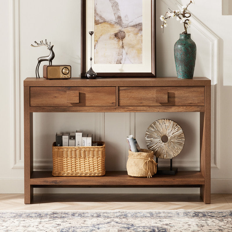 Oakridge - Farmhouse Wood Console Table for Entryway & Living Room