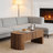 Luna - Oval Lift Top Coffee Table Mid-Century Rustic Brown Living Room