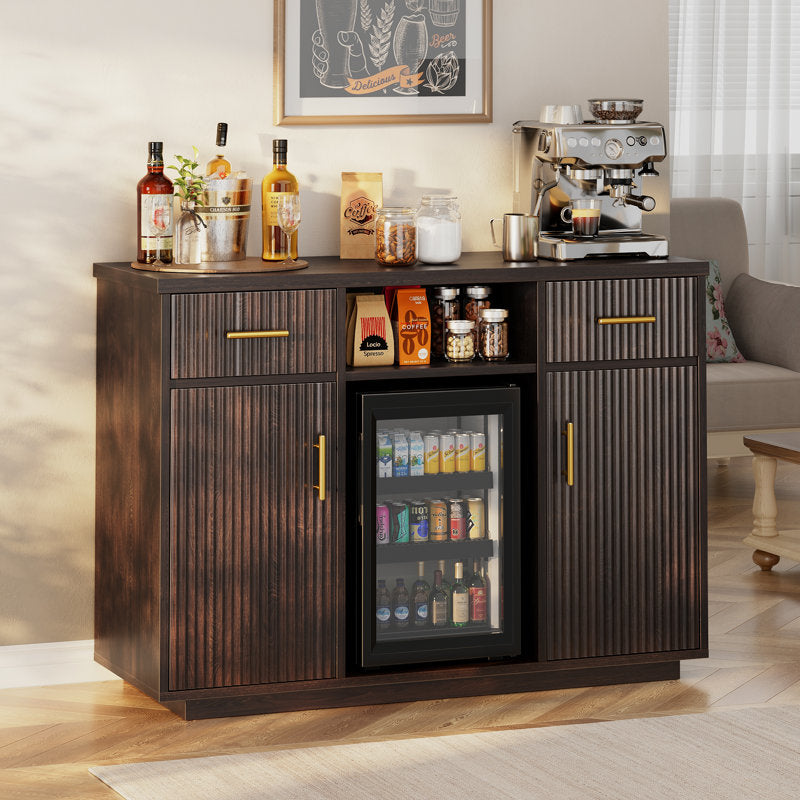 Aurelia - Coffee Bar Cabinet with Fridge Space & Charging Station
