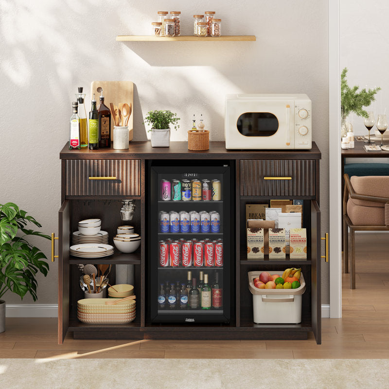 Aurelia - Coffee Bar Cabinet with Fridge Space & Charging Station