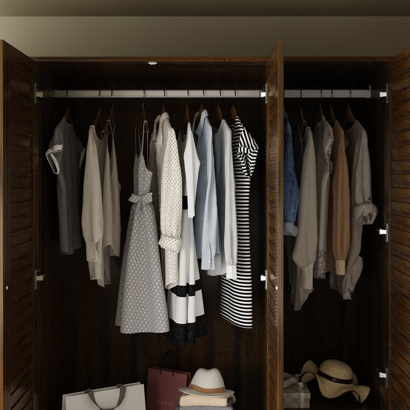 Havenwood - 59" Louvered Armoire Wardrobe with 5 Drawers