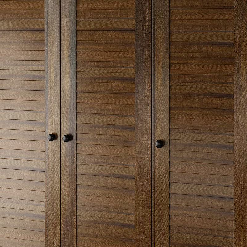 Havenwood - 59" Louvered Armoire Wardrobe with 5 Drawers
