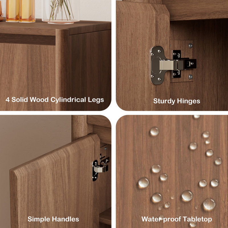 Arlo - 59" Sideboard Buffet Cabinet Modern Wood Grain Storage
