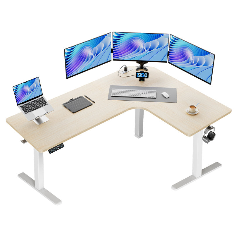 ApexLift 63" L-Shaped Standing Desk - Electric Corner Desk for Home Office
