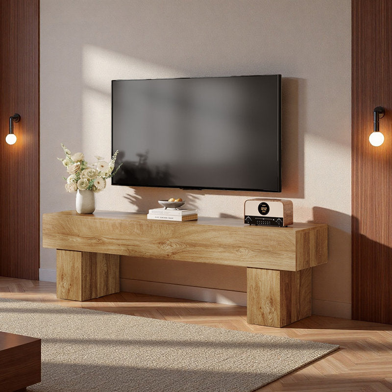 Rustic Oak - 63" Farmhouse TV Stand Media Console for 65 inch TVs