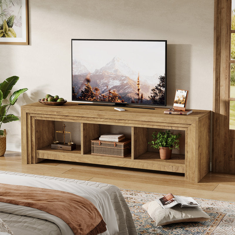 Oaklynn - 63" TV Stand Farmhouse Oak Wood Entertainment Center