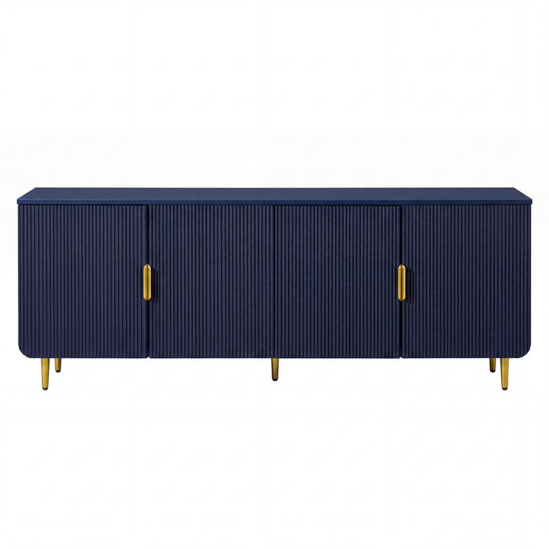 Aurelia - Fluted TV Stand Modern Wood Media Console for 75 Inch TVs