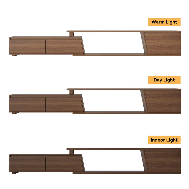 Horizon - Extendable TV Stand Mid-Century Walnut for Large TVs