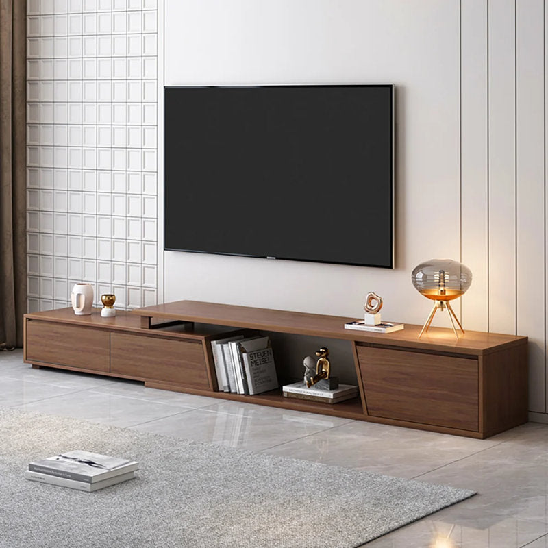 Horizon - Extendable TV Stand Mid-Century Walnut for Large TVs