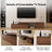Horizon - Extendable TV Stand Mid-Century Walnut for Large TVs