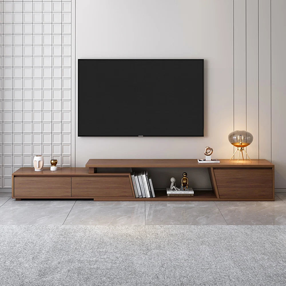 Horizon - Extendable TV Stand Mid-Century Walnut for Large TVs