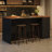 Artisan Loft - 71" Kitchen Island Wood & Glass with Power Outlet