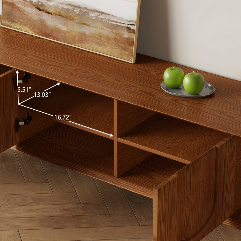 Aurelius - 71" Mid-Century Walnut TV Stand Media Console for Living Room