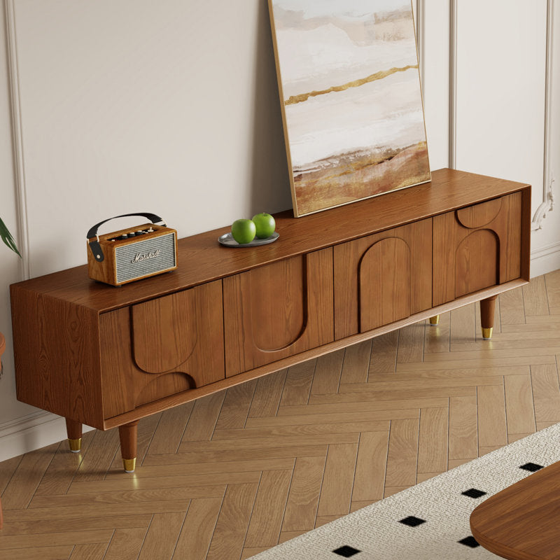 Aurelius - 71" Mid-Century Walnut TV Stand Media Console for Living Room