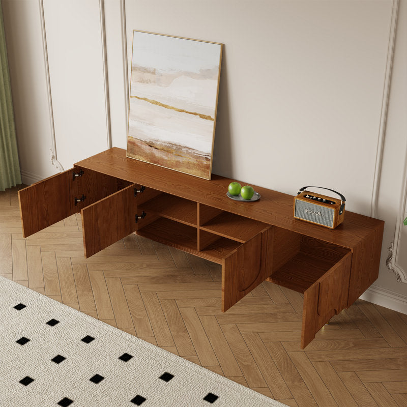 Aurelius - 71" Mid-Century Walnut TV Stand Media Console for Living Room