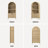Elara Arched Bookcase - 71" Tall Fluted Wood Cabinet for Living Room