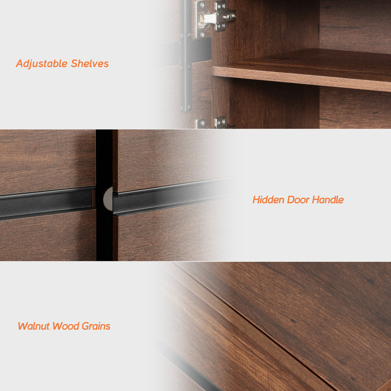 Aadam - Modern Wood TV Stand for TVs up to 110" Entertainment Center