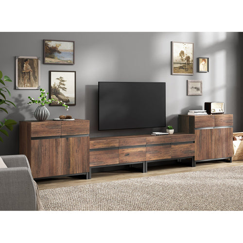 Aadam - Modern Wood TV Stand for TVs up to 110" Entertainment Center