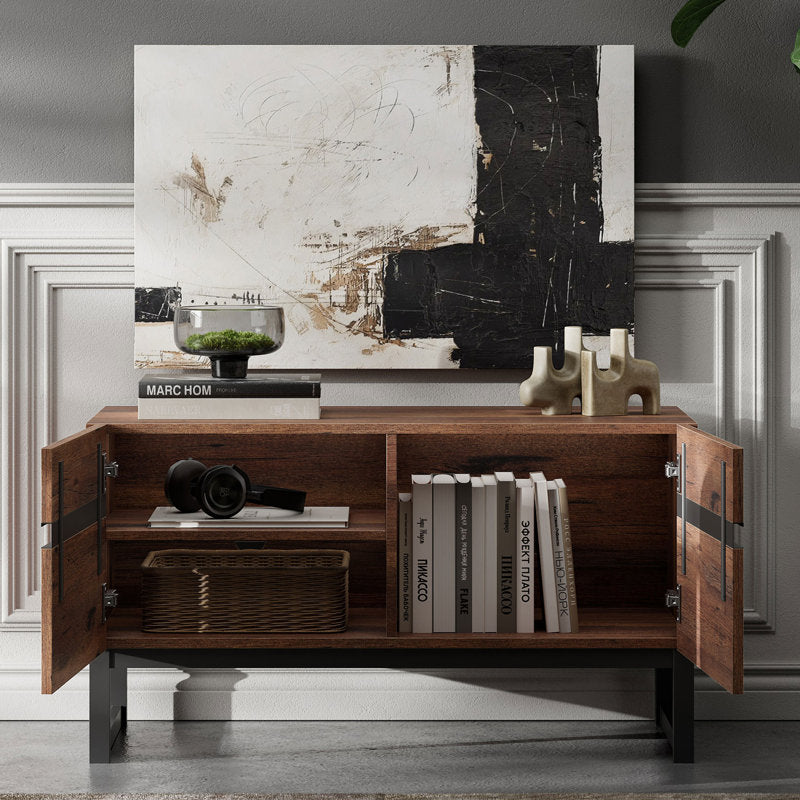 Aadam - Modern Wood TV Stand for TVs up to 110" Entertainment Center