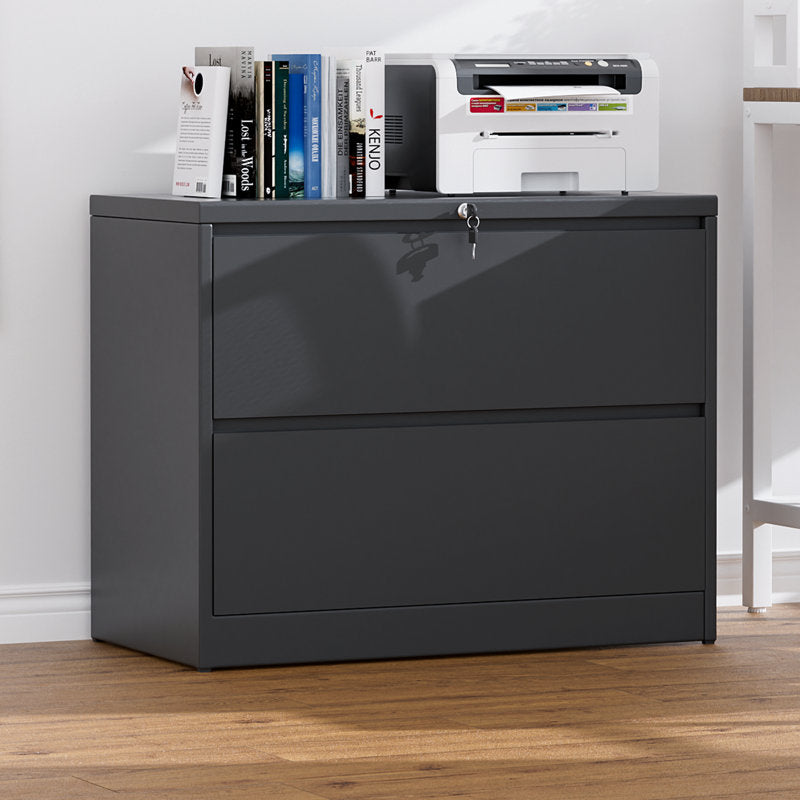 Ahanu - 2-Drawer Steel Locking Lateral File Cabinet for Office