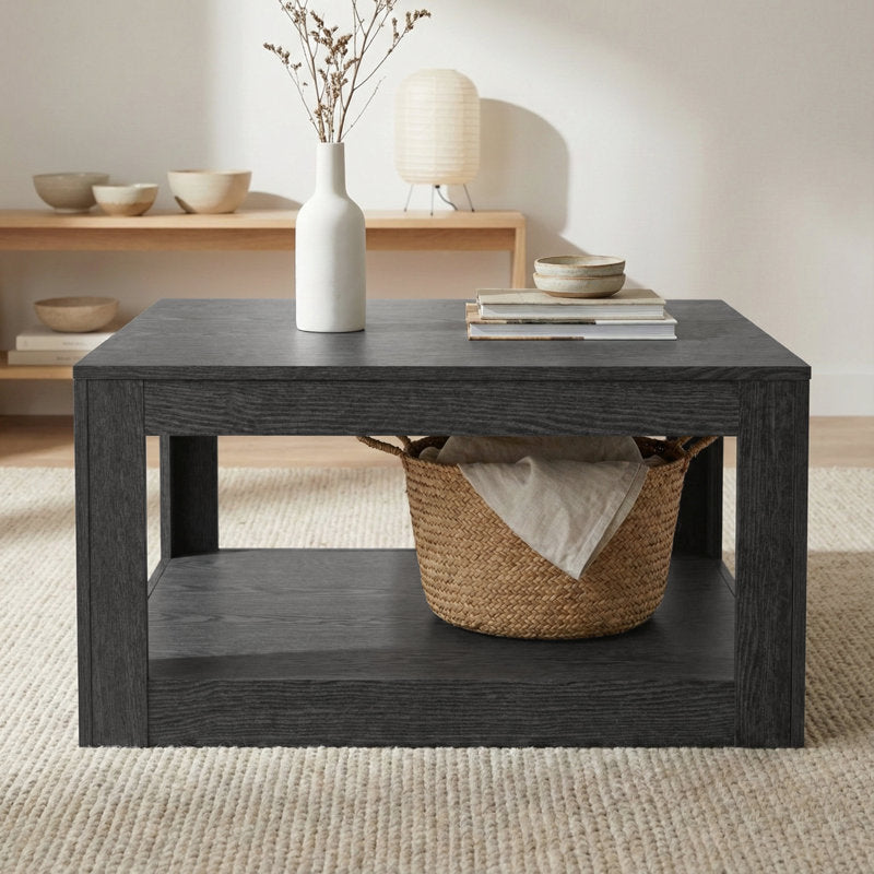 Allysyn - 31.5" Square Coffee Table Modern Wood Living Room Center Table