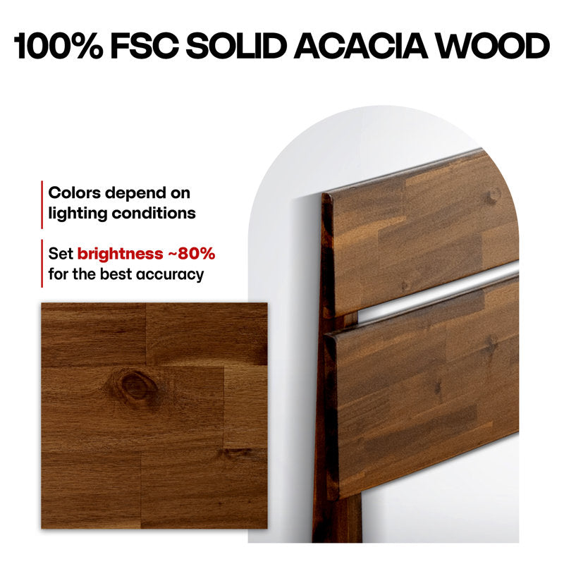 Antione - Solid Acacia Wood Platform Bed Frame - Farmhouse Bedroom