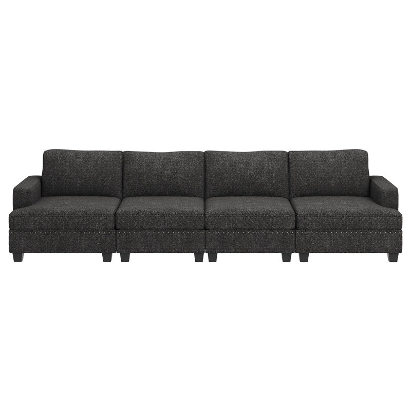 Anureet - 4-Person Modular Sectional Sofa with Nailhead Trim