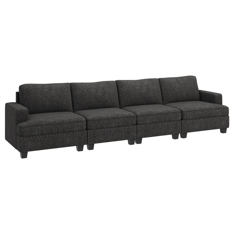 Anureet - 4-Person Modular Sectional Sofa with Nailhead Trim