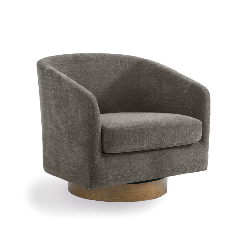 Applewold - Swivel Barrel Chair Tan Chenille Living Room