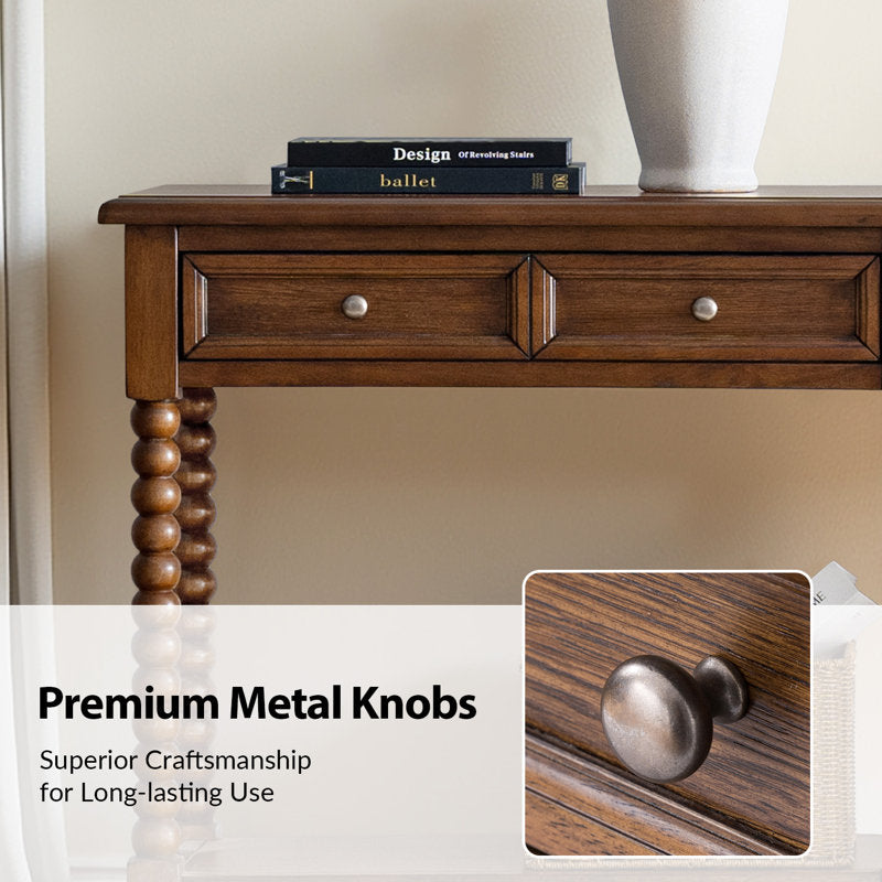 Aristidh - 60" Farmhouse Solid Wood Console Table for Entryway
