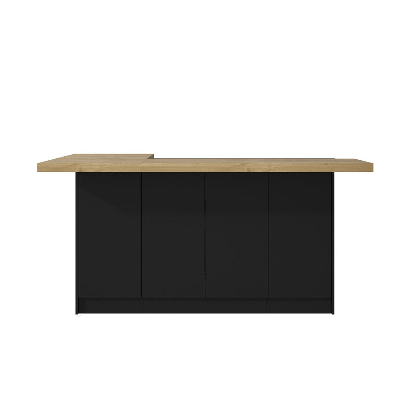 Arvene - 77" Modern Wood Kitchen Island with Storage & Meal Prep