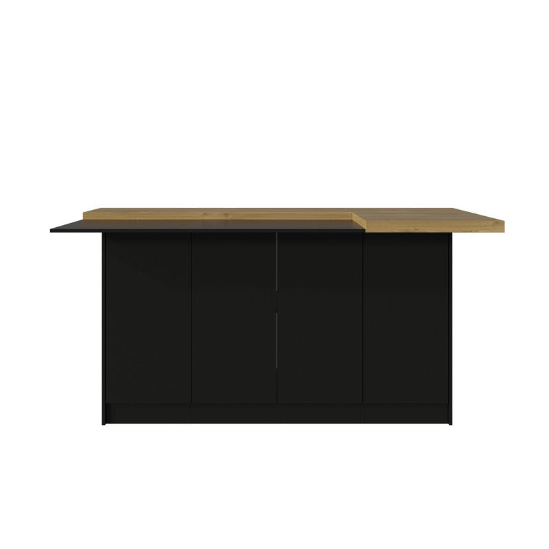Arvene - 77" Modern Wood Kitchen Island with Storage & Meal Prep