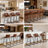 LoftModern - Faux Leather Bar Stools for Kitchen Island Counter