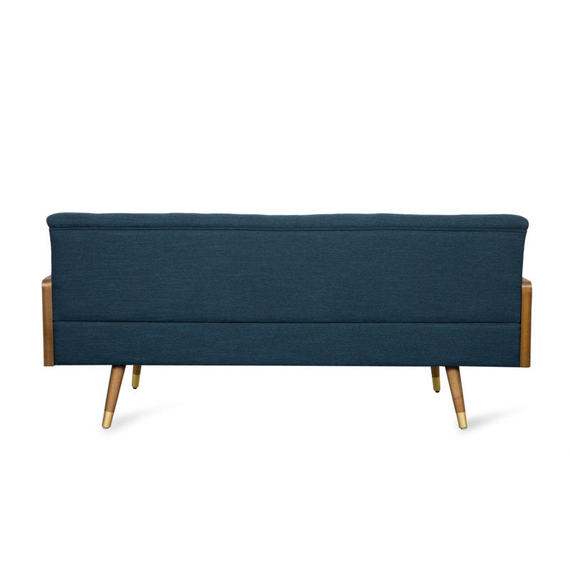 Bel-Air - 72" Mid-Century Modern Tufted Sofa with Bolster Pillows
