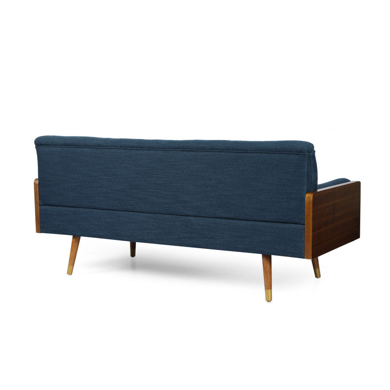 Bel-Air - 72" Mid-Century Modern Tufted Sofa with Bolster Pillows