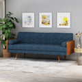 Bel-Air - 72" Mid-Century Modern Tufted Sofa with Bolster Pillows