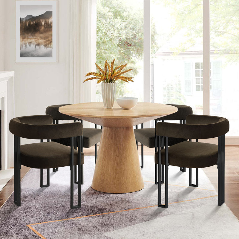 Beore - Modern Velvet Dining Armchairs Set of 4 Stain Resistant