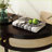 Luna - Semi-Circle Rattan Coffee Table Boho Wood Small Space Storage