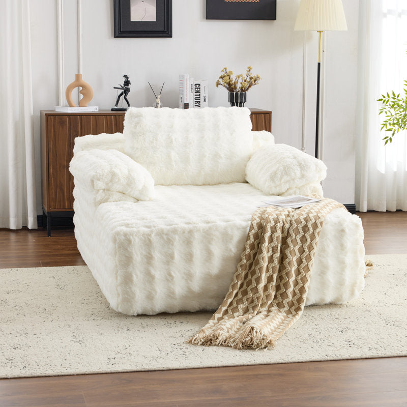 Cloud Velvet - Oversized Chaise Lounge Sleeper Sofa Bed